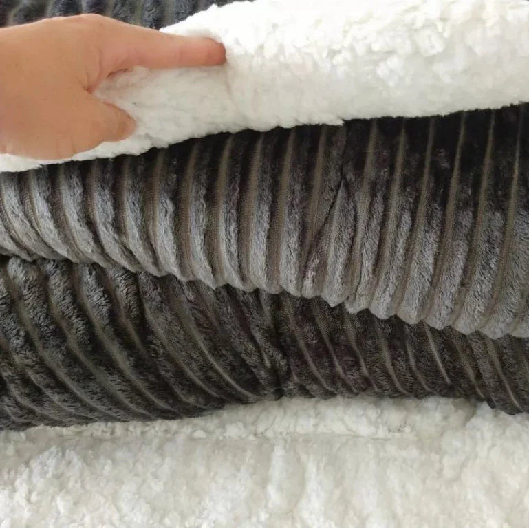 Cobertor Canelado Lã para Frio