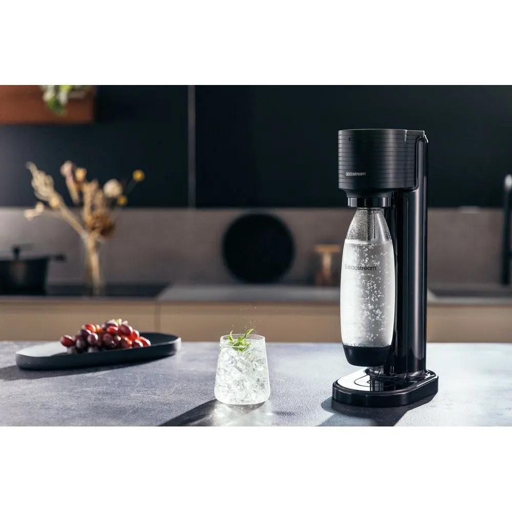 Máquina Para Gaseificar Água Sodastream [Mega Promo - Kit Completo: Máquina + 2 Garrafas  de 1L + 5 Cilindros de Gás]